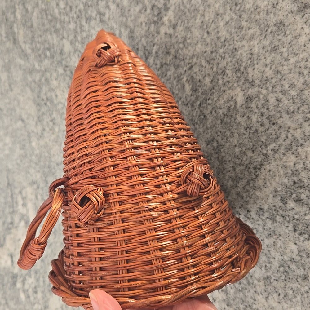 Thanksgiving Cornucopia Horn of Plenty Wicker Basket with Faux Flora - Picture 7 of 13